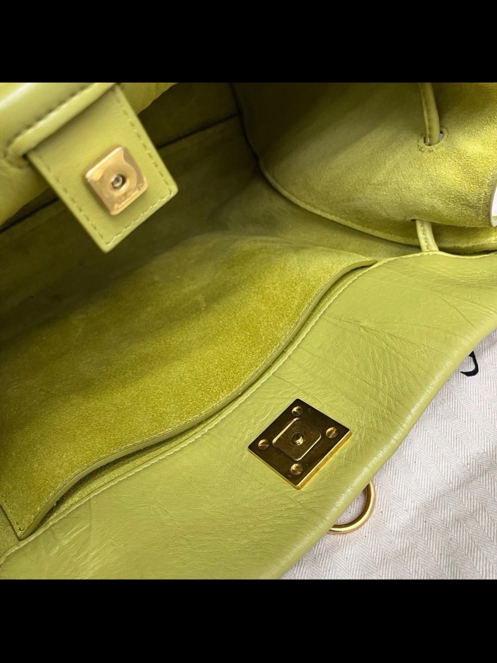Mulberry Braided-Handle Shoulder Bag in Lime Green - Picture 2 of 16